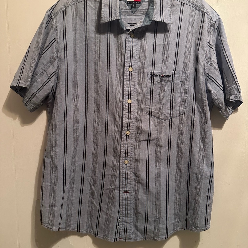 Tommy Hilfiger Blue Casual Button Down Shirt